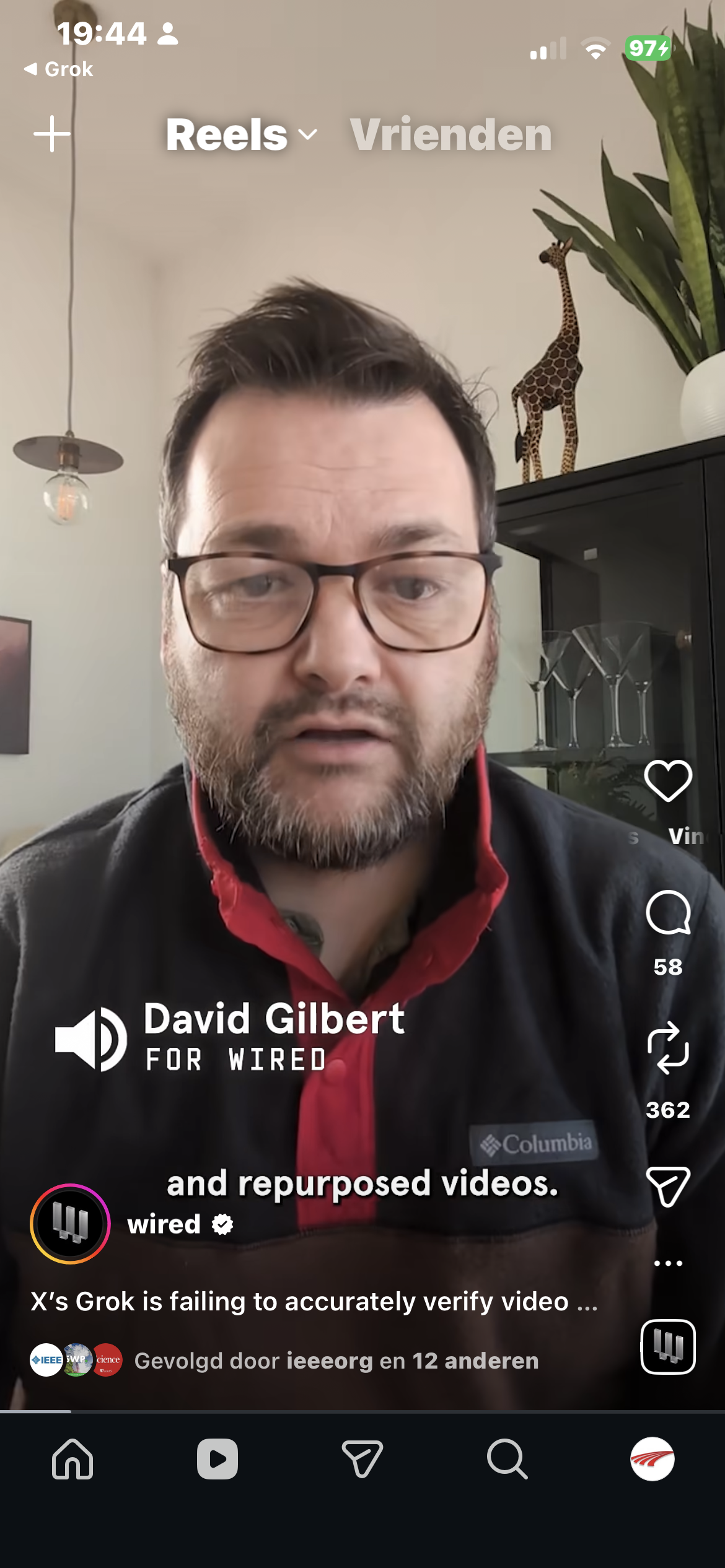 David Gilbert for WIRED on Instagram Reels — X's Grok is failing to accurately verify video